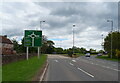 Approaching a roundabout on the A76, Dumfries