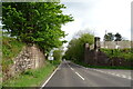 Remains of railway bridge on the A735, Lugton