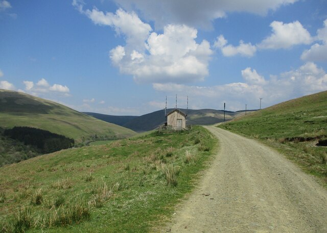 Track and hut above the Crawick Water