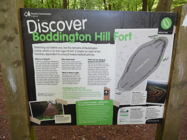 Information Board at Boddington Hill Fort