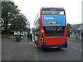 Bus stop and shelter on Townfoot (B7081), Dreghorn