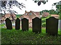 Five gravestones in North Wheatley churchyard