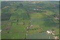 Great Catchwater Drain heading N towards Laughton: aerial 2021