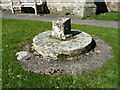 SO4593 : Remains of a sundial on a cross base by Richard Law