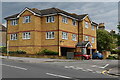 Modern apartment building on the corner of Grosvenor Road