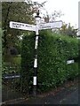 Direction Sign ? Signpost on Knutsford Road in Antrobus