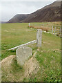 Milestone, on the Sandy Loch track