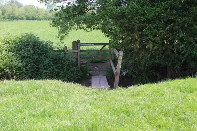 Footbridge and gate, Usk Valley Walk