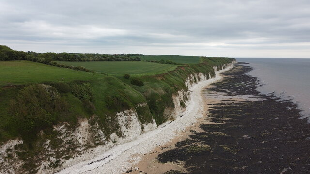 Aerial View of the Beach East of Danes Dyke