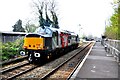 Class 37 locomotive at Bow Brickhill Station