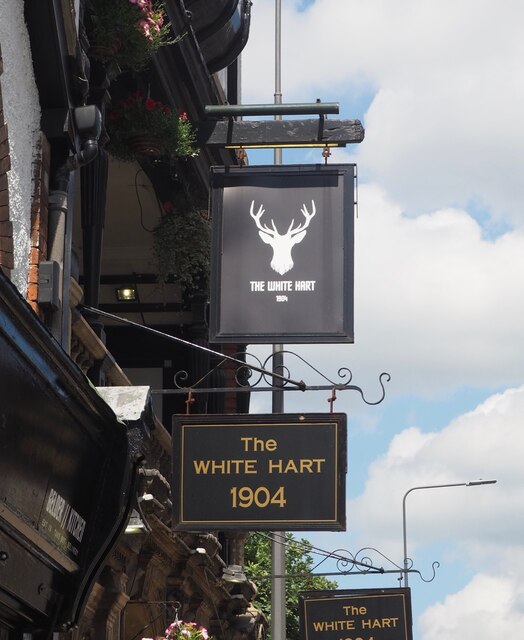 The sign of The White Hart