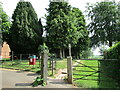 SK2112 : Footpath through the churchyard, Edingale by Jonathan Thacker