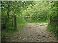 Gateway on public footpath by the south east corner of Broadlands, Bridgend