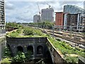 Railway and tram lines north east of Manchester Victoria