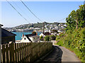 The South West Coast Path entering Coverack from the north