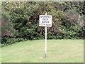 View of a deep water sign in Parsloes Park