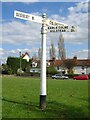 Direction Sign ? Signpost on the green at Colne Engaine