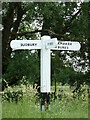 TL8838 : Signpost on Tymperley Farm Road by Geographer
