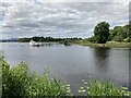 Passing cruiser on the River Erne