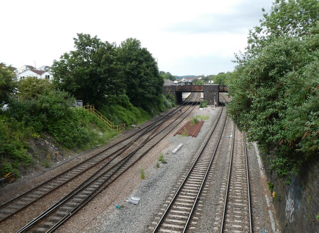 Railway lines, south of Lawrence Hill station