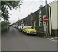 Houses, cars and wheelie bins, Station Terrace, Brithdir