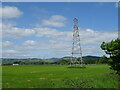 Pylon in field near Castle Huntly