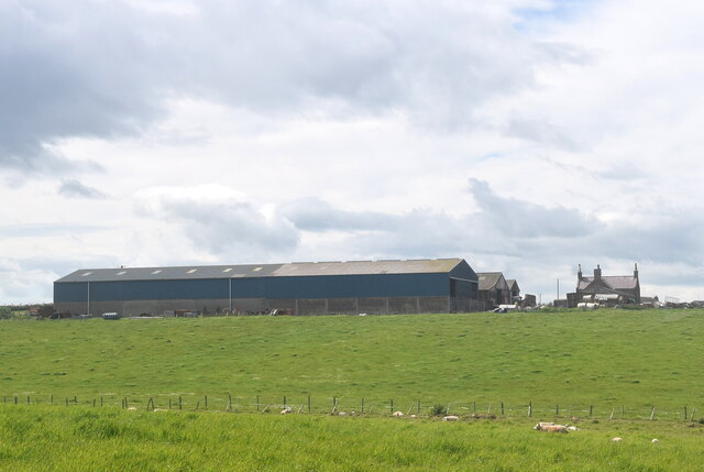 East Sandend Farm under changeable skies