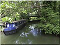 A narrowboat on Weirs Mill Stream