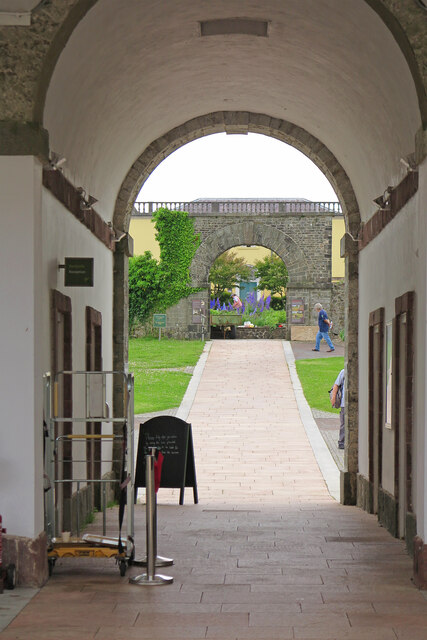 The gate from the Stable Block: National Botanic Garden of Wales