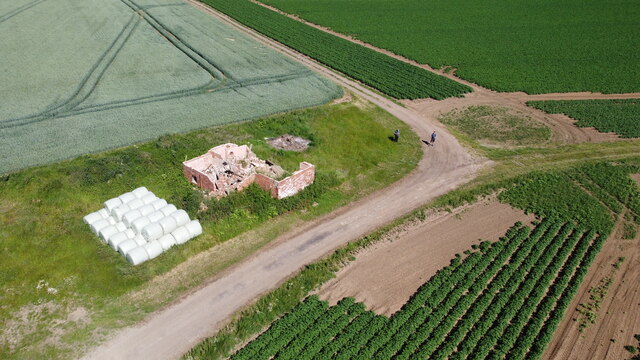 The 'California' Farmhouse Ruin from the Air