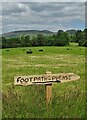 Footpath sign near Troutsdale Farm