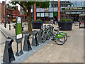 Cycle hire base by Wolverhampton Bus Station