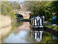 Narrowboat along the Worcester and Birmingham Canal