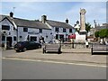 The White Hart and war memorial