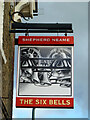 The Six Bells, Cliffe - inn sign