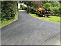 A freshly laid driveway