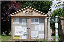 SU3866 : St Mary's Kintbury - notice case by Stephen McKay