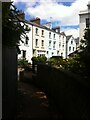 Queens Terrace, seen from Little Silver, Exeter