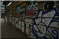 View of street art on the side of an electricity substation on Cambridge Heath Road #4