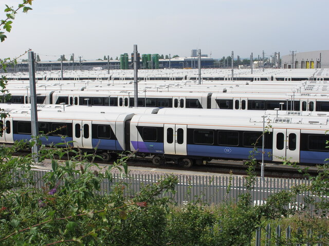 TfL Rail (Crossrail) trains in depot