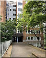 Entrance, Glenhurst Court flats, Farquhar Road, SE19