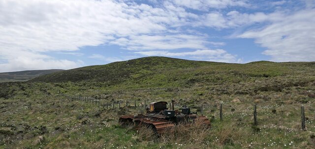 Abandoned vehicle, Sliabh a' Bhiorain, Argyll