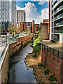 River Medlock at Deansgate Square