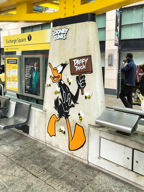 Looney Tunes Art Trail #12, Daffy Duck at Exchange Square