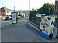 Street furniture at the top of Burley Wood Lane