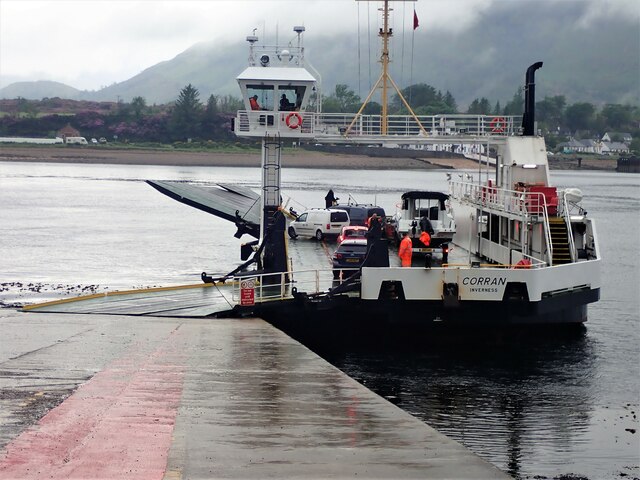 Corran ferry loading on slipway
