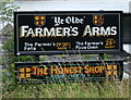 SD3084 : Sign for the Farmer's Arms, Lane Head by JThomas