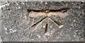 NY3964 : Benchmark on east parapet of Westlinton Bridge by Roger Templeman