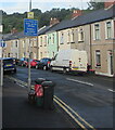 ST3089 : Yellow sign and blue sign, Goodrich Crescent, Crindau, Newport by Jaggery