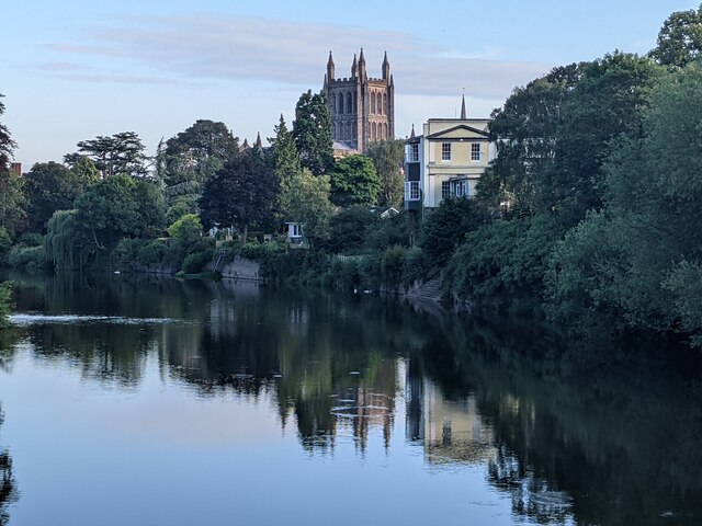 The River Wye and Hereford Cathedral